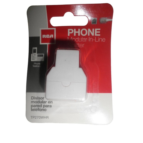 6 RCA Moduler In-Line Splitters, Phone Jack Splitter, TP270WHR, White, Free Ship - Picture 3 of 5